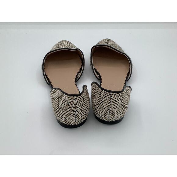 Isaac Mizrahi New York Size 8.5 Slides Woven Brown White Black Chic EUC - Picture 3 of 8